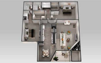 2 Bedroom 2 Bath 1101 floor plan